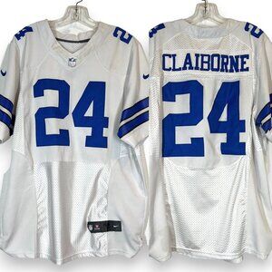 Nike Dallas Cowboys Claiborne Jersey Mens 44 On Field White Blue
